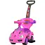 Каталка-толокар Bambi M 4205-8 з батьківською ручкою, музичний, з пищалкою на кермі, багажником, рожевий - мініатюра 1