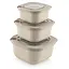 Набір контейнерів з кришками Idea Home Line Box 3 шт. 0.6/1.1/1.8 л бежевий (00685 Bej) - мініатюра 1
