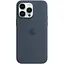 Оригинальный силиконовый чехол Apple Silicone Case MagSafe для iPhone 14 Pro Max (6.7") Storm Blue (MPTQ3ZE/A) - миниатюра 5
