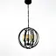 Люстра Лофт у чорному корпусі форми плетена куля Line.F Колір плафона Янтарний - мініатюра 8
