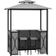 Беседка Costway Naro с 2 барными стульями серый - миниатюра 1