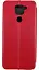 Чехол книжка Xiaomi Redmi Note 9 эко-кожа Premium Case для смартфона Красный - миниатюра 3