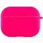Силіконовий футляр з мікрофіброю для навушників Airpods Pro Рожевий / Barbie pink - мініатюра 2