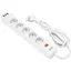  Мережевий фільтр-подовжувач 2E SP515M2-USB-WH 5хSchuko 3xUSB 2 м 5 розеток 16A 3.68 кВт - мініатюра 1
