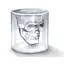 Склянка для віскі череп skull glass - мініатюра 1