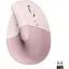 Мишка Logitech Lift Vertical Ergonomic Wireless/Bluetooth Rose (910-006478) - мініатюра 1