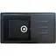 Гранітна кухонна мийка Romzha Trei 78 Antracit (902) з крилом - мініатюра 1