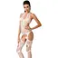 Бодистокинг Passion BS053 комбинезон имитация чулок и пояса S/M/L white - миниатюра 1