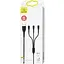 Кабель Usams US-SJ367 U35 3in1 USB-A to USB-C/Lightning/Micro-USB 2A 1m Black (SJ367USB01) [139705] - мініатюра 2