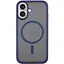Чохол Epik TPU+PC Metal Buttons with MagSafe для Apple iPhone 16, 6.1 Синій - мініатюра 1