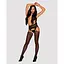 Сетчатые чулки-стокинги под леопард Obsessive Garter stockings S817 S/M/L - миниатюра 3
