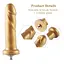 Золотий фалоімітатор Hismith 6.8″ Golden Silicone Dildo, система KlicLok - мініатюра 2
