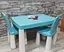 Дитячий комплект стіл та два стільці Doloni (пластиковий) Бірюзовий - мініатюра 3