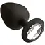 Анальна пробка з кристалом Mai Attraction Toys №48 Black - мініатюра 1