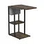 Приставний столик OfficePro Dark Wood Black із лотком для зберігання (SD175DW) - мініатюра 3