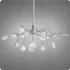 Люстра подвесная 517 Dlight на 18 ламп Хром Сатин (01948) - миниатюра 1