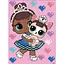 Алмазна мозаїка "L.O.L. Surprise! Miss Baby With Miss Puppy" Ідейка AML1201, 15x20 см - мініатюра 1