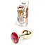 Анальна пробка Boss Of Toys Boss Series - Jewellery Gold Plug Red S, BS6400019, Золотий / Червоний - мініатюра 1