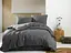 Полуторный постельный комплект с простыней на резинке 100% микрофибра серого цвета 327509 - миниатюра 1