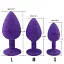 Набір анальних пробок I’MCUM Crystal Harmony Силіконові з кристалом 3 шт Фіолетовий (IM-KGS201_set_purp) - мініатюра 7