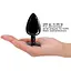 Металева анальна пробка із кристалом Dorcel Diamond Plug Black M - мініатюра 3