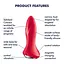 Анальна пробка Satisfyer Rotator Plug 1+, 12.8 см (червона) - мініатюра 4
