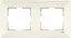 Рамка подвійна VIKO Meridian горизонтальна Кремова (90979012-WH) - мініатюра 1