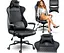Кожаное офисное кресло с технологией SoftSwing Sofotel Werona Black +2 подушки в подарок - миниатюра 5