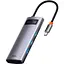 USB-хаб Baseus Metal Gleam Series 5 в 1 Multifunctional Gray (WKWG020013) [96294] - мініатюра 1