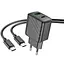 Мережевий зарядний пристрій Hoco CS23A Sunlight dual-port PD30W+QC3.0+cable (Type-C to Type-C) чорний - мініатюра 2