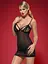 Эротический комплект Obsessive Wonderia chemise S/M черный - миниатюра 4