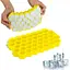 Многоразовая силиконовая форма для приготовления льда с крышкой в виде сот, Kitchen Master Желтый 87745 - миниатюра 2