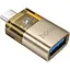 Адаптер перехідник Hoco UA36B Type-C to USB золотистий - мініатюра 1