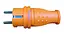 Вилка каучукова пряма з заземленням Lumano Arctic IP44 16A (17952) оранж - мініатюра 1