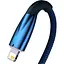 Кабель Baseus Gli ммer Series Fast Charging Data Cable USB to iP 2.4A 2 м блакитний - мініатюра 3