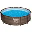 Каркасный бассейн Bestway 56709 мега большой размер 366 x 100 см с фильтрующим насосом и лестницей - миниатюра 1