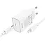 МЗП Hoco C143A Benefit PD20W (1USB-C) + кабель Type-C to Lightning White - мініатюра 2