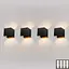 Светодиодные настенные светильники Klighten 4 Pack Внешние Внутренние Теплые белые 3000K Современный пусковой дизайн 9 Вт - миниатюра 1
