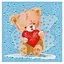Алмазна мозаїка "Ведмедик Тедді" Brushme DM5003 з рамкою 15х15 см - мініатюра 1