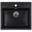 Кухонна мийка Zerix ZS-5751S-03 black ZX4596, Чорний матовий - мініатюра 1