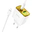Зарядний пристрій Hoco CS42A USB/ Type-C PD 30W QC білий + кабель Type-C to Lightning - мініатюра 1