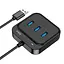 Hub адаптер Hoco Easy 4-in-1 converter HB31 (Usb to Usb3.0x4) L=0.2M - миниатюра 3