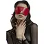 Маска на глаза Feral Feelings - Blindfold Mask, натуральная кожа, красная - миниатюра 1