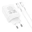 Мережевий зарядний пристрій Hoco N33 USB/2 Type-C PD 35W білий + кабель Type-C to Type-C - мініатюра 4