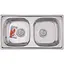 Мойка кухонная HAIBA 78x43 DOUBLE polish (HB0568) - миниатюра 1