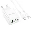 Сетевое зарядное устройство с кабелем Borofone BA70A Quick three-port PD20W(1C2A) charger set(C to iP) белый - миниатюра 3