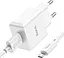 Универсальная зарядка для телефона Hoco C106A Leisur 10,5 Вт/2,1 А кабель MicroUSB 1 порт USB блок питания с проводом Белый - миниатюра 5