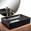 Умивальник Rea Inga накладний black marble mat REA-U8006, Чорний матовий - мініатюра 2