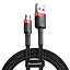 Кабель Baseus cafule Cable USB For Micro 2A 3m Red+Black - мініатюра 1