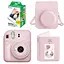 Набор камера Fujifilm Instax Mini 12, Фотобумага 20шт, Чехол, Фотоальбом 64 фото Розовый - миниатюра 1